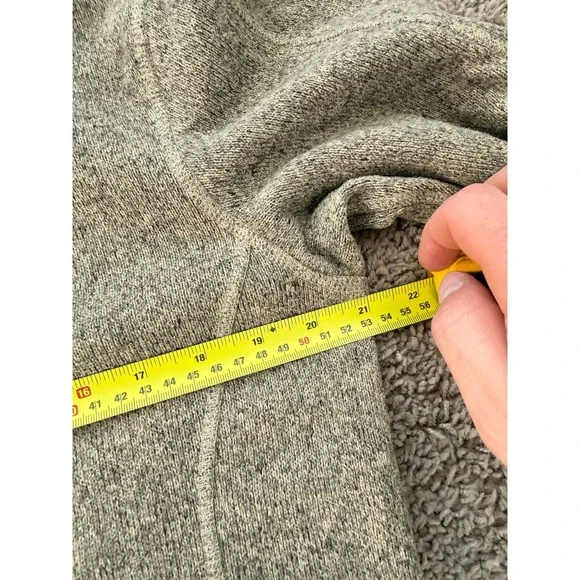 The North Face Gordon Lyons Quarter Zip Fleece Sweater Mens Small Brown Heather - Picture 4 of 7